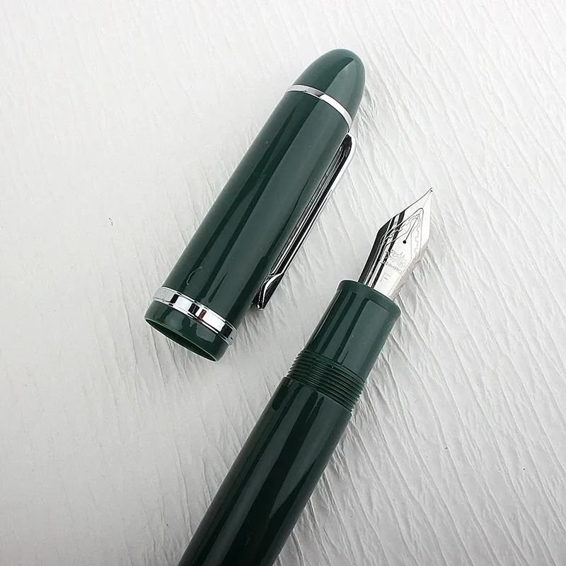 JinHao X159 Fountain Pens Metal Gold Clip EF 0.38mm F 0.5mm Nibs Acrylic School Office Supply Business Writing Pen Green 5