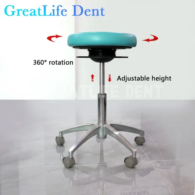 GreatLife Dent Dental Laboratory Hospital Dentist Mobile Office Chair Hairdressing Tattoo Embroidery Makeup Master Pulley Stool