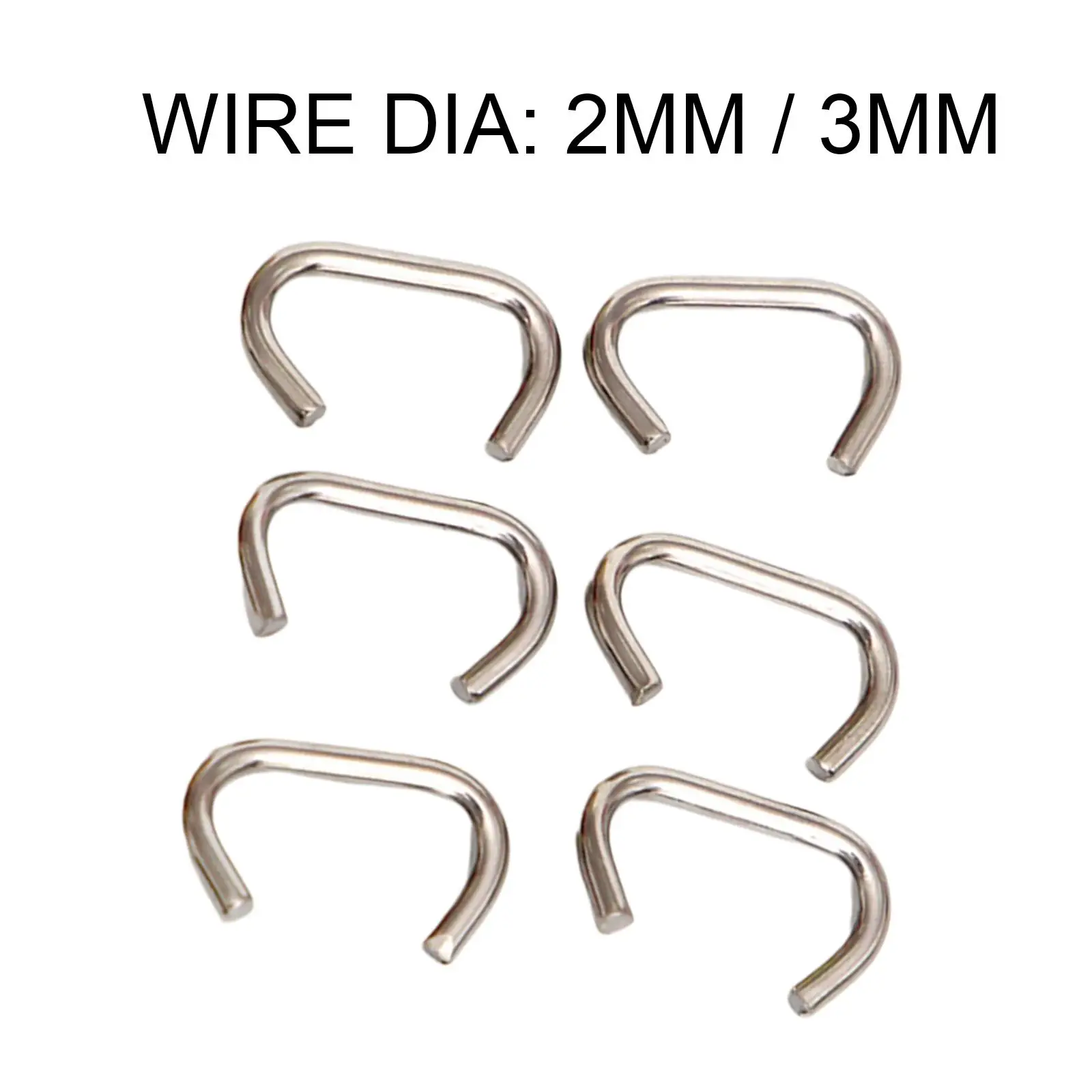 6 Pieces Scuba Diving Bungee Clips Snorkel Attachment Sidemount C Buckle