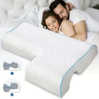 Arched Cuddle Couples Pillow with Slow Rebound and Breathable Memory Foam