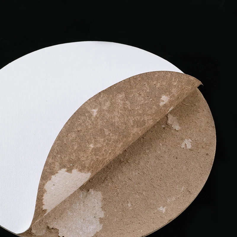 Round canvas board For painting Cotton blank Primed white Suitable for gouache watercolor acrylic oil painting 5Pcs Art supplies