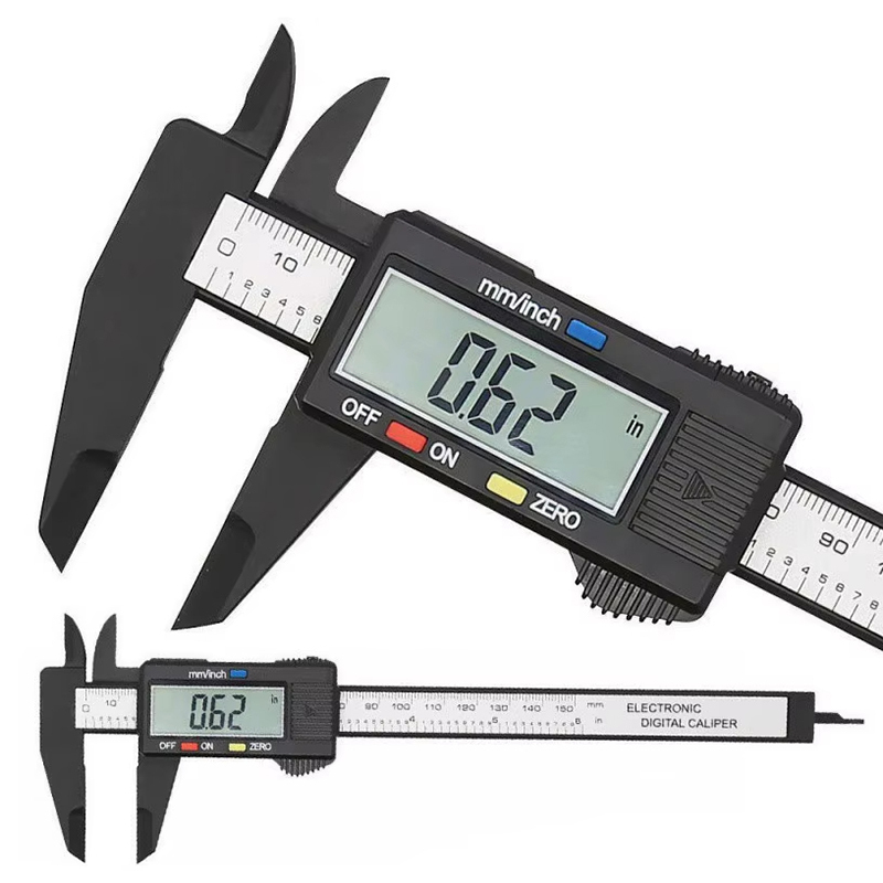 150mm 100mm Electronic Digital Caliper Carbon Fiber Dial Vernier Caliper Gauge Micrometer Measuring Tool Digital Ruler