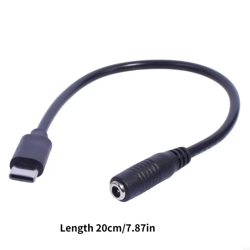 462B USB Type C Male to 3.5x1.35mm Female Charging Adapter Cord for Mobiles Tablets