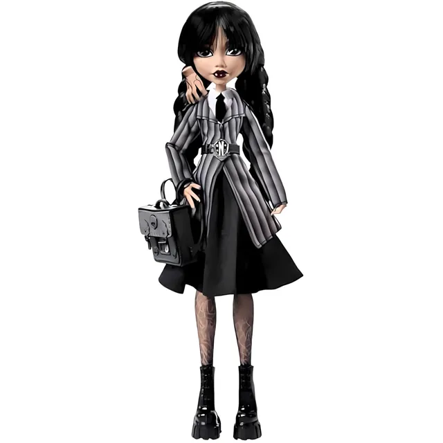 Fashion Student Dolls Wednesday Dolls and Accessories Set, Adams Collectibles Handheld Model Dolls and Decorative ABS Companions 2