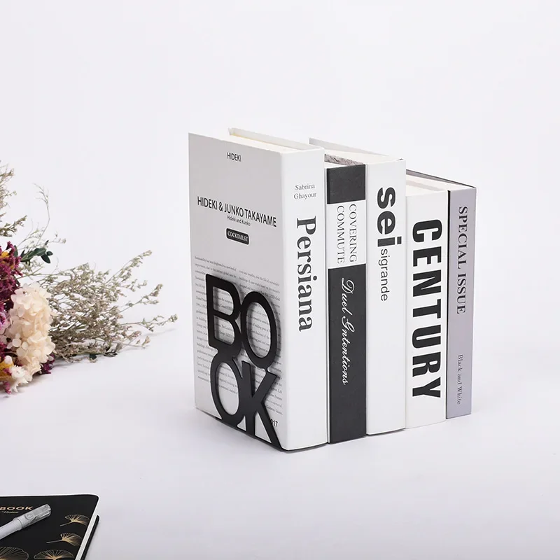 1Pcs Bookend Book Stand Support Sample Bookend Iron Desktop Art Non Slip Rack Shelf Holder School Stationery Office Accessories book organizer,book holder,book stand,book terminal