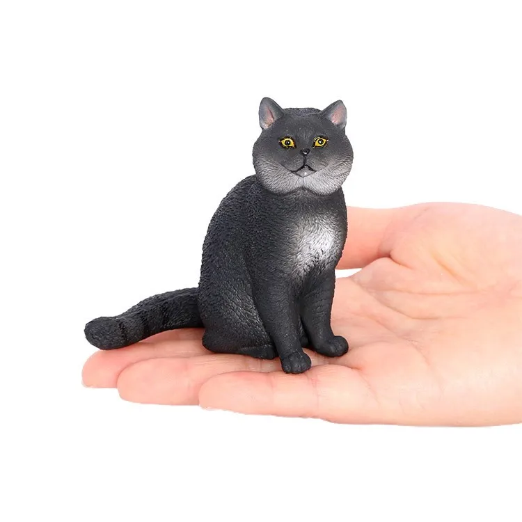 Simulation Tier solide statische Haus Felinae Ornament britische Kurzhaar Katze Modell Haustier Katze Dekoration – Detail 9