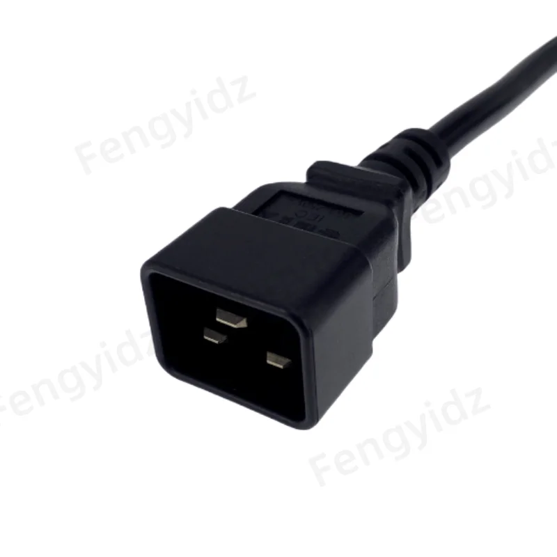 IEC 320 C20 - C19 남성-여성 전원 어댑터 오른쪽/왼쪽 각도 연장 케이블 30cm 서버/PDU 전원 코드