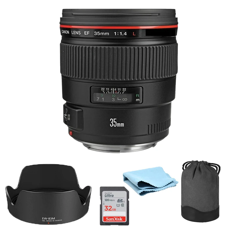 Obiettivo Canon Ef 35Mm F/1.4L Usm Per Canon Eos 1Dx Mark Ii 5 D4 5 D3 6D Mark Ii 6D 7D 7 D2 90D 80D 77D 5 D2 Slr Camera