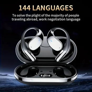 AI Language Translation Wireless Earbuds Q39, 3-in-1 Translator Earbuds Real Time Ai Headphones 144-Languages Translation 1