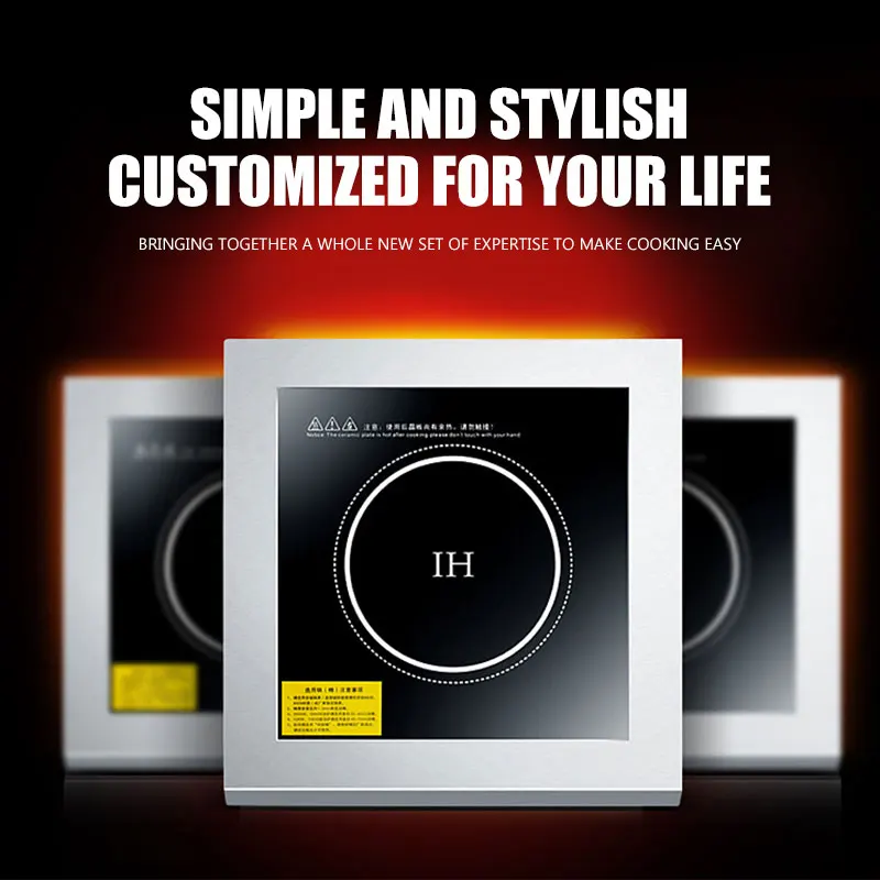 Commercial Induction Cooker 5000W Plane High Power Oyster Soup Water Stirring Induction Cooker