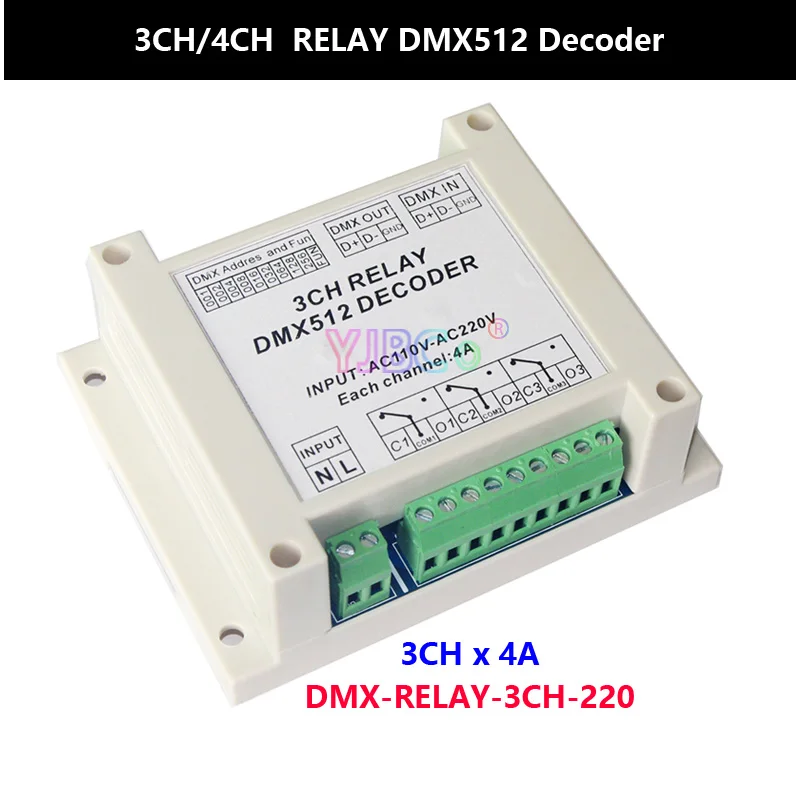 Dmx Relay Switch | 3ch Dmx512 Relay Dmx 512 | Relay 12v Dmx Controller - 3ch/4ch -