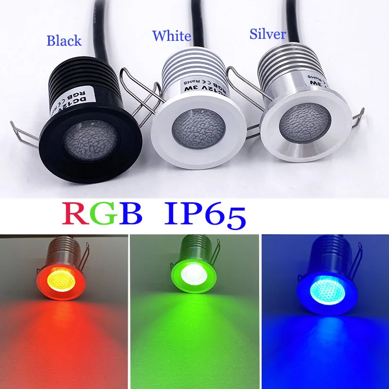 Recessed Ceiling Spotlight IP65 3W 12V Mini Led Spot RGB RGBW Outdoor Spotlight Shopping Mall Hotel KTV Dimmable Room Decor Sauna Waterproof Recessed Lamp