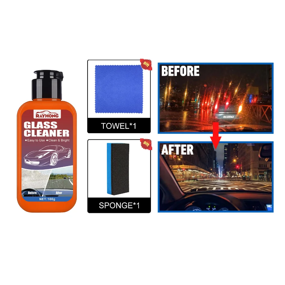 100gCarglasscleanercarwindowfrontwindshielddecontaminationdoes