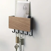 1pc Wooden Key Hook and  Box - Stylish and Practical Organizer for Small Items, Perfect for Entryway and  Decor 2