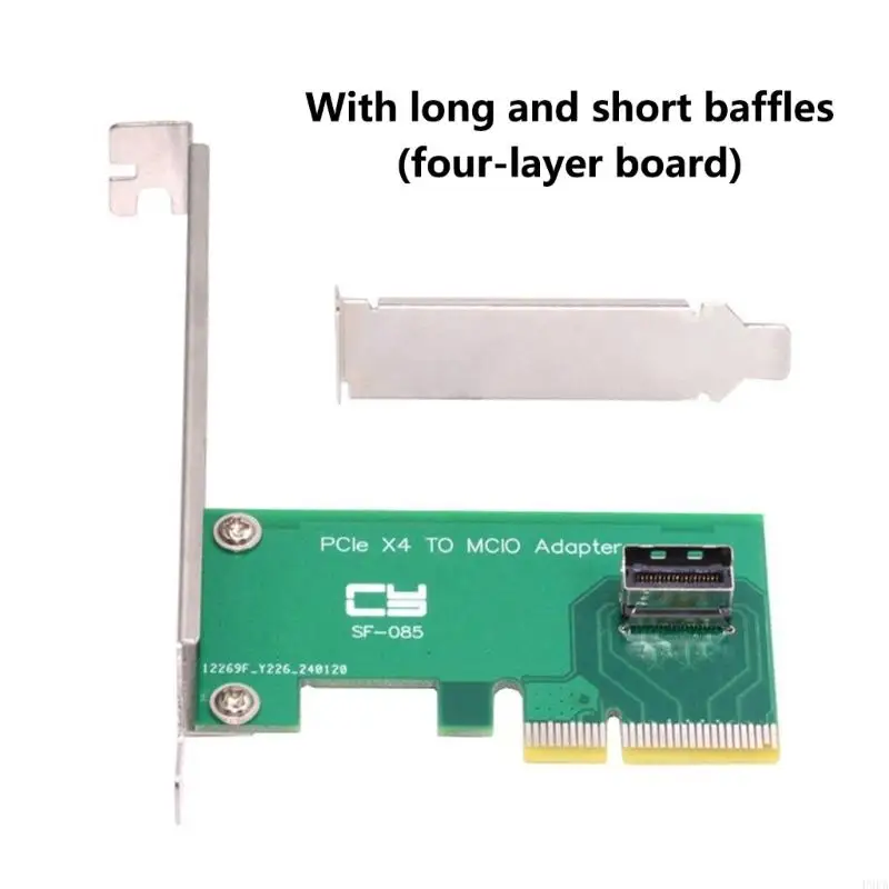 920L PCIE Card 5.0 4X to MCIO Female Host Adapter for PCIe SSDs Adapter Card with Long Brackets for Desktop Accessories