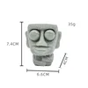 Stone man Releases Stress Toy Slowly Rebounds Soft Moai Statue Squeeze Eyes Interested Expression Relaxes Stress Children's Gift 5