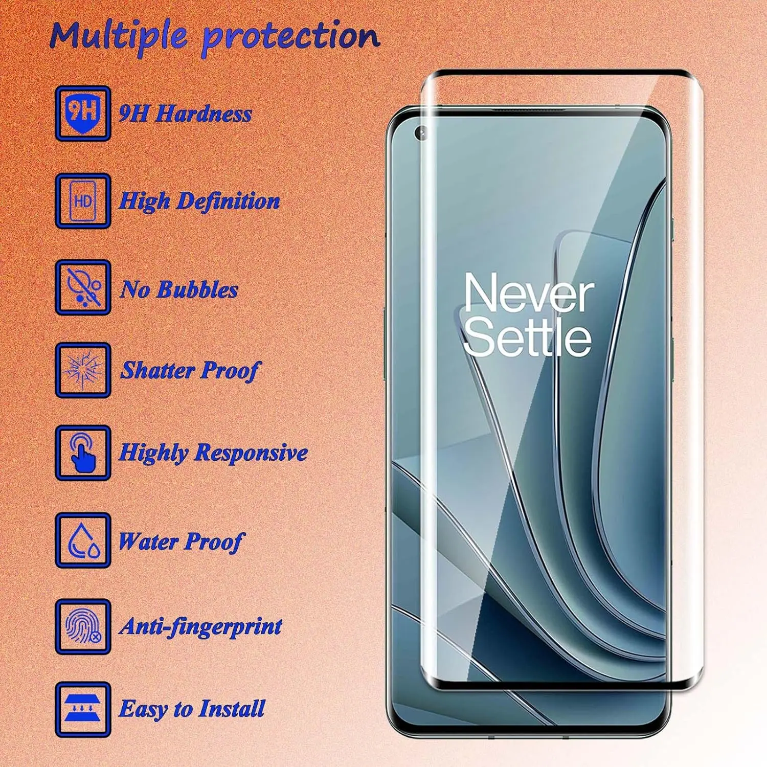 Premium Curved Edge Tempered Glass Screen Protector (2/4 Pack)