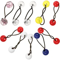 10 Pcs Ponytail Double Bead Head Rope Assorted Color Hair Ties Girl Elastic Colorful for Thick Kids Ropes Plastic Daily Wear 1