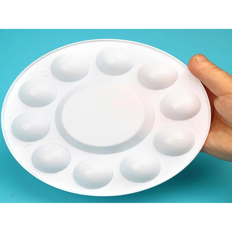 10 Holes Palette Artist Children Students Color Mixing Tray Portable Painting Tools paint tray color palette watercolor palette