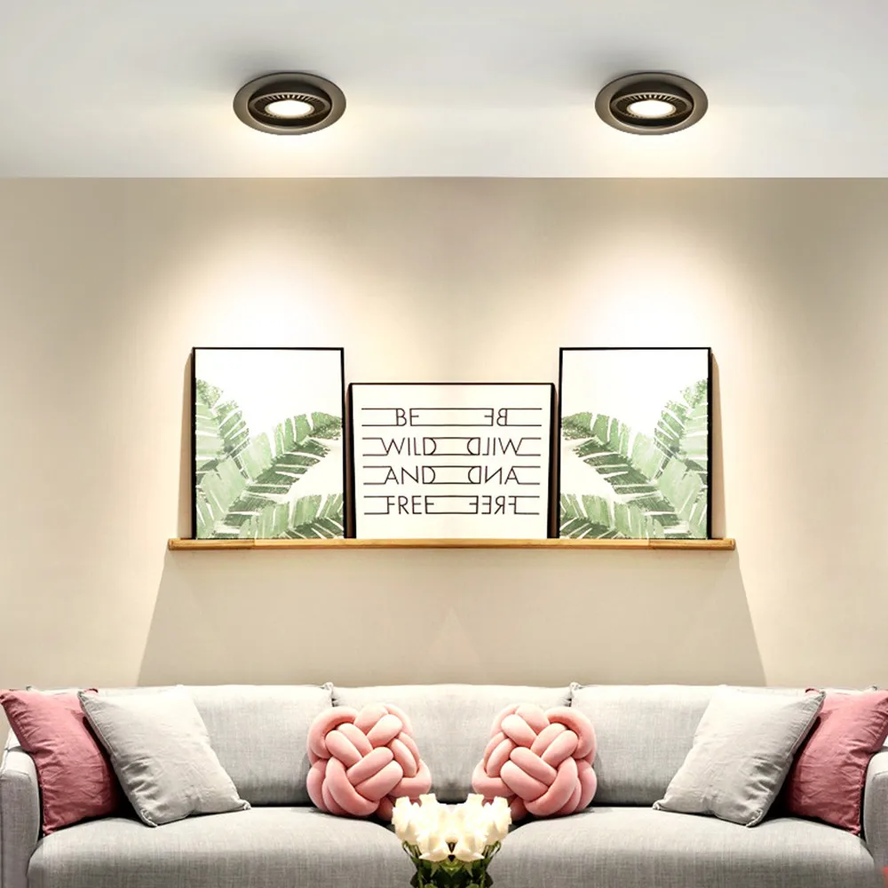 360 Rotate LED Downlight 85V-265V Dimmable COB Spot Light Led 5W 7W 12W 15W Recessed In LED Ceiling Lights Indoor Lighting