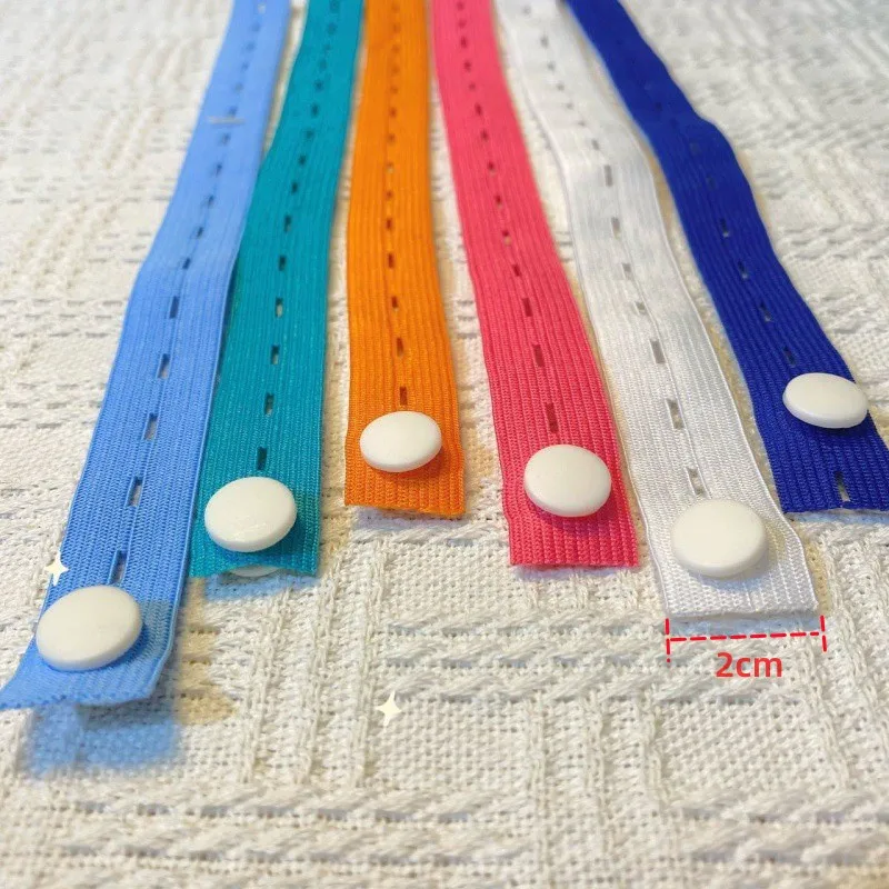단추 구멍 탄성 밴드 33/25cm 의류용 탄성 밴드, 접이식 보관 밴드 Lala 롤 DIY 바느질 바지 액세서리, 1000 개