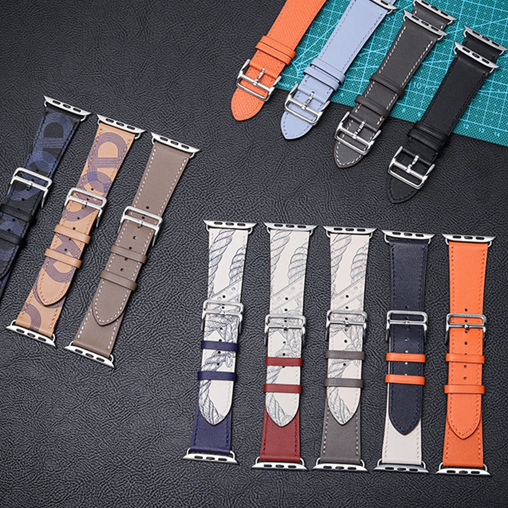 Premium Leather Strap for Apple Watch - Elegant and Durable Bracelet Correa