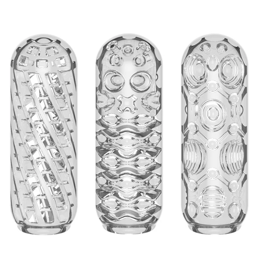 Transparent Male Masturbation Device Sex Toys for Men Penis Endurance Exercise Soft Pussy Aircraft Cup Vagina Masturbator 18