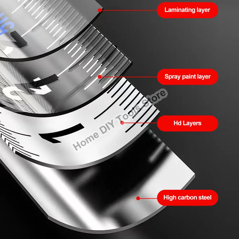 Tape Measure Measuring Tape Fluorescent Steel 3m/5m/10m Meter Wear-Resistant Thickened Measurement Ruler Multi-Use Measuring Distance Tool