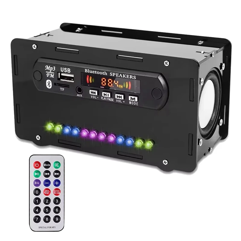 DIY Bluetooth Speaker Kit LED FM Radio USB Home Sound Amplifier With Digital Display Soldering Project Practice