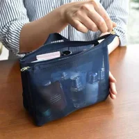 Large Capacity Cosmetic Bags Skin Care Product Lipstick Toiletry Makeup Organizer Case Mesh 3 Layer Travel Washing Storage Bags 2