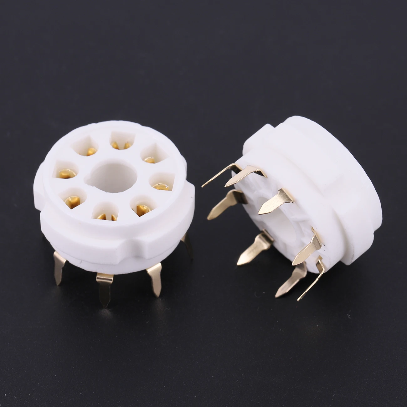 1PC 8Pin K8A Octal Valve Tube Socket For HIFI Audio 6L6 6V6 EL34 KT88 5AR4 6CA7 GZ34 CV181 274B 6N8P 6SN7 Tube PCB MOUNT