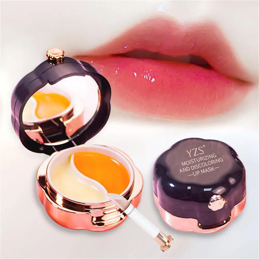 

2-color Moisturizing Lip Balm Color-changing Lipstick Hydrating Lip Gloss Smooth Lip Mask Portable Lips Makeup With Brush Mirror