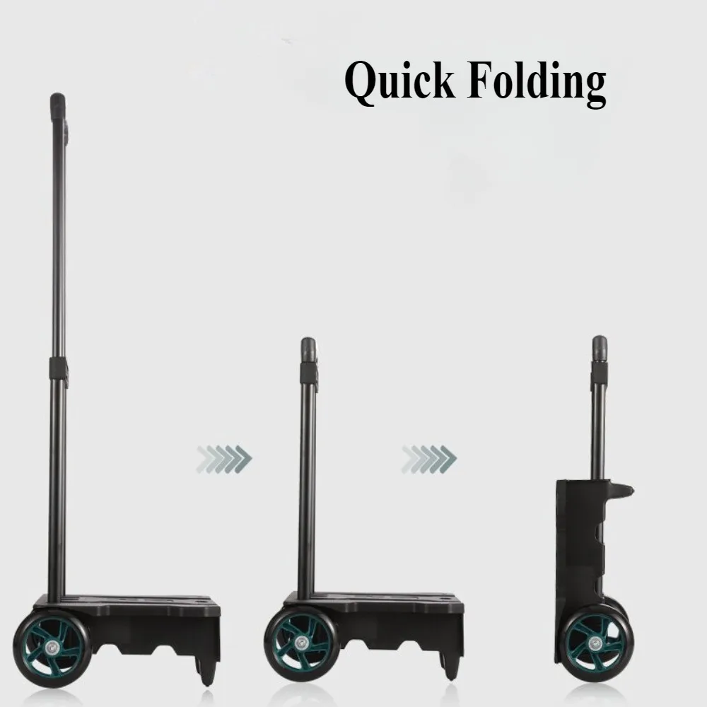 Folding Shopping Cart Household Lightweight Shopping Trolley Pull Rod Hand Pulled Car High-capacity Portable Waterproof Trailer folding shopping cart
