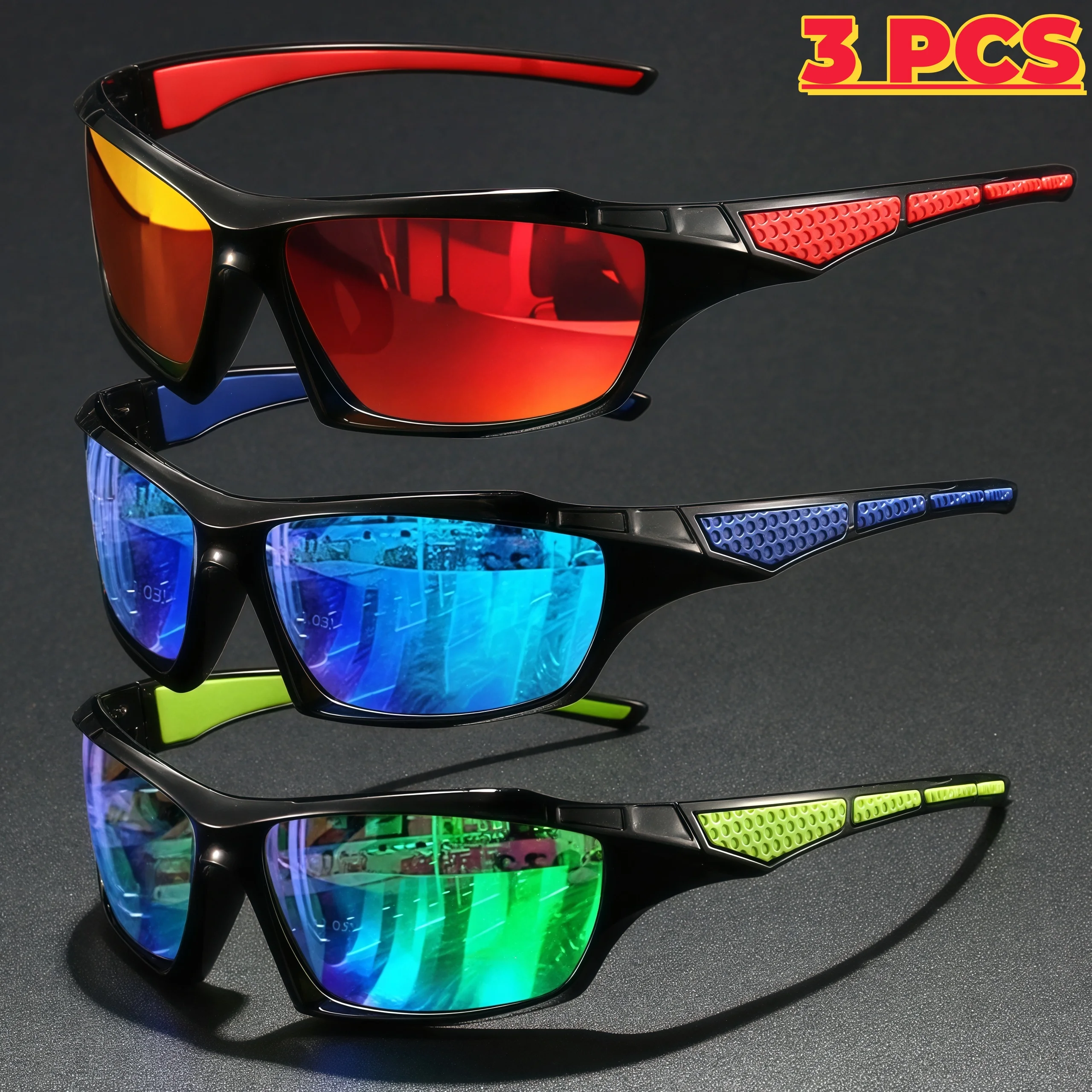 Unisex Polarized Alloy Frame Sport Bike Riding Eyewear Glasses