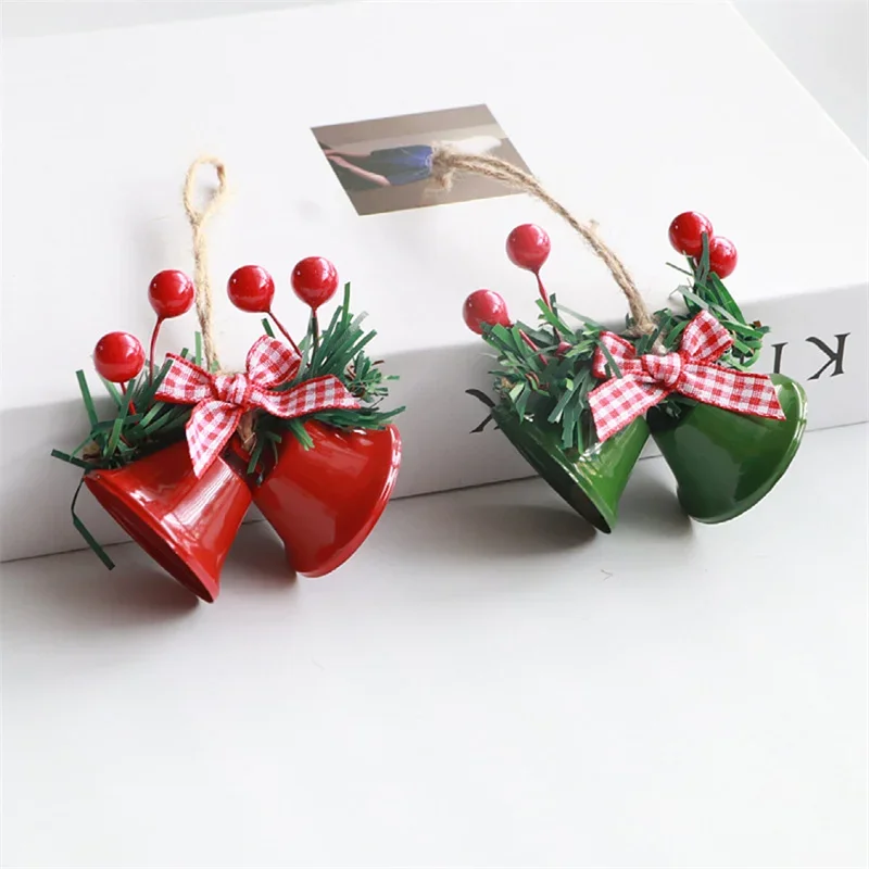 Christmas Tree Jingle Bells Hanging Pendant Xmas New Year 2026 Ornament for Home Decoration