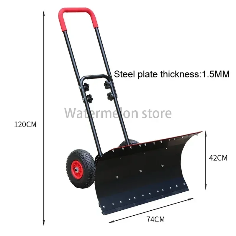 Wheeled Hand Push Snow Removal Shovel Large Vehicle Snow Removal Artifact Snow Removal Machine with Wheels 2