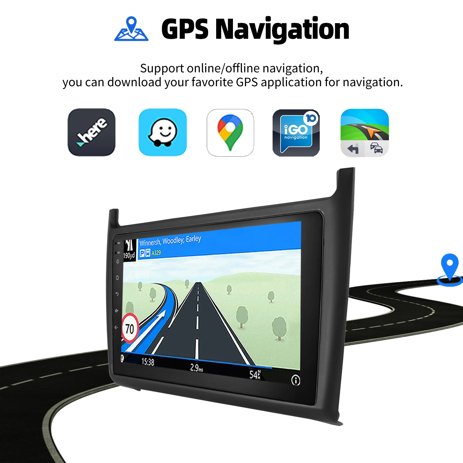 Autoradio ESSGOO Android 15 9 Zoll 64G für VW Polo MK5 6R 6C 2011-2016 Drahtloses CarPlay Android Auto GPS Navigation WIFI RDS Lenkradsteuerung Bluetooth FM Mirror Link KI-Stimme ChatGPT IPS Touchscreen – Detail 12
