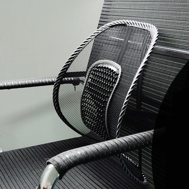 Car Seat Chair Back Cushion Mesh Lumbar Back Brace Car Seat Chair Cushion Massage Back Cushion Pad Support Home Office 2
