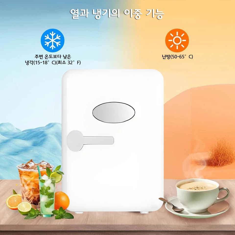 야나체 미니 냉장고 휴대용 차량용 냉장고 4L/6L 가정 사무실 여행 해변 음료 식품 보관 쿨러 박스 (냉각 및 보온 기능)