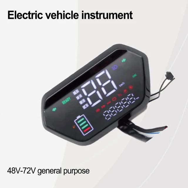 Achiza's 48V/60V/72V Digital LED Odometer Small Size Instrumental