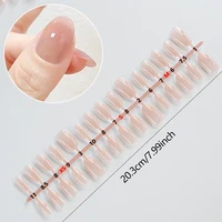 150Pcs Gradient Nude Short Almond Fake Nails XS/S/M Size Glossy Full Cover Press On Nail French False Fingertips for Women Daily 5
