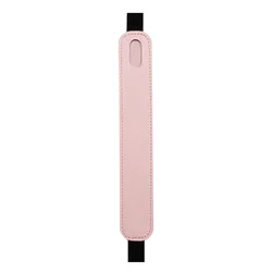 Premium PU Leather Stylus Pen Sleeve with Elastic Band and Anti - Lost Protection (Pink)