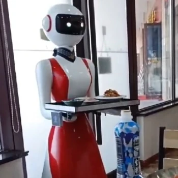 Consegna automatica del robot intelligente per la consegna di cibo, robot di benvenuto per la consegna del ristorante dell'hotel