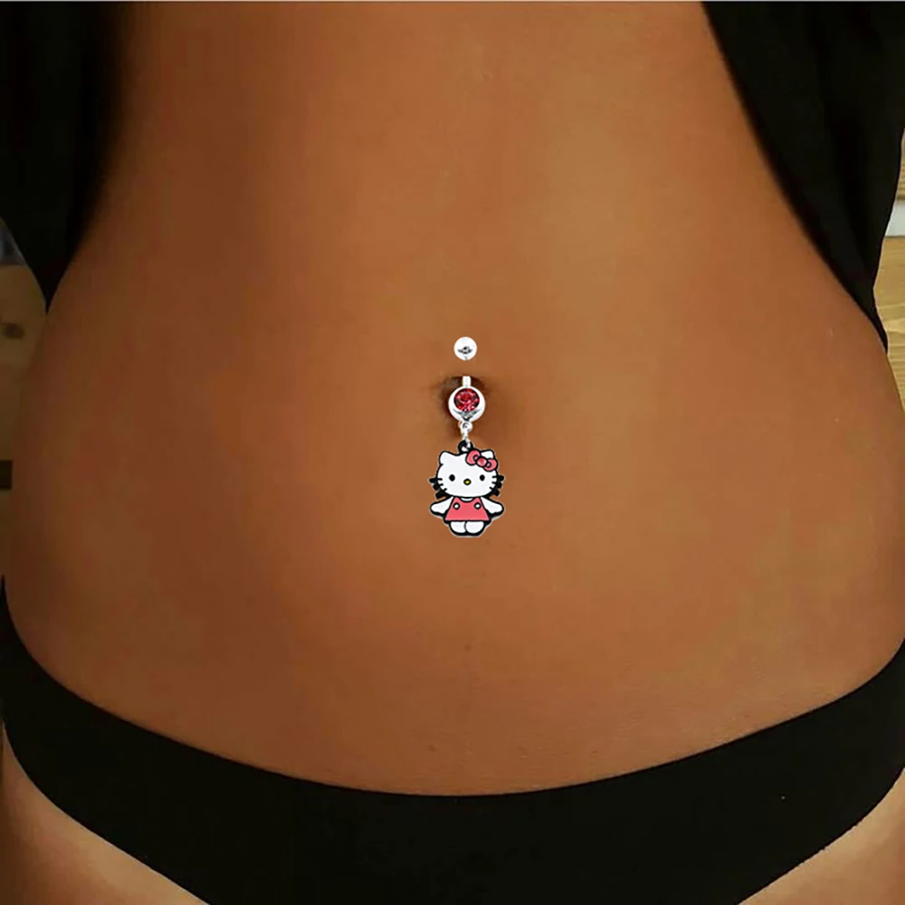 Hello Kitty | Jewelry | Hello Kitty Surgical Steel Belly Button Ring |  Poshmark