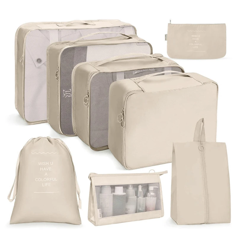 

8PCS/Set Organizer Bags For Travel Organizer Bags Accessories Luggage Suitcase Organizer Waterproof Wash Bag Clothes Storage