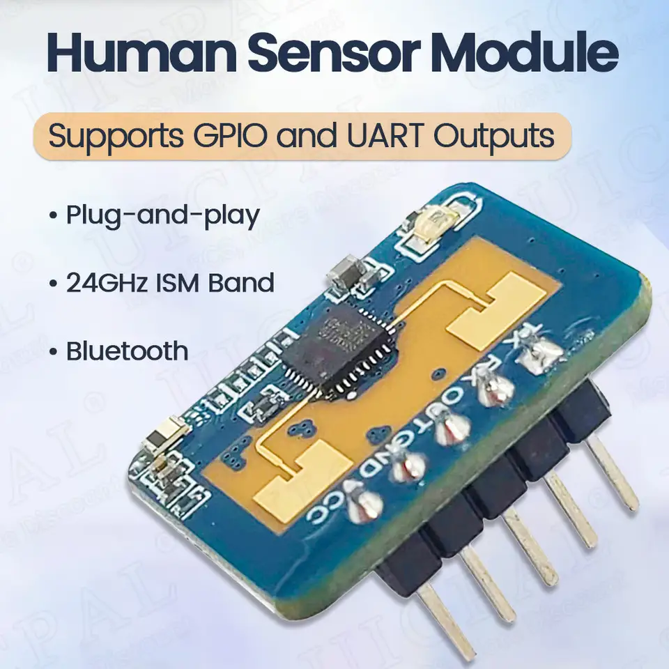LD2410C 24GHz Human Presence Sensor High Accuracy FMCW Wave Radar Induction Module Body Heartbeat Detection Sensors image 1