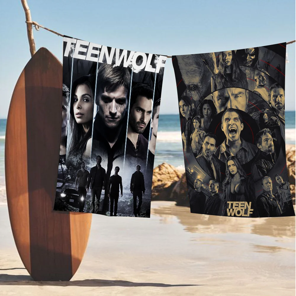 Teen Wolf Classic Vintage Bath Towel Microfiber Soft Water Absorbing Breathable For Girl Kids Decorative Cartoon Beach Towel