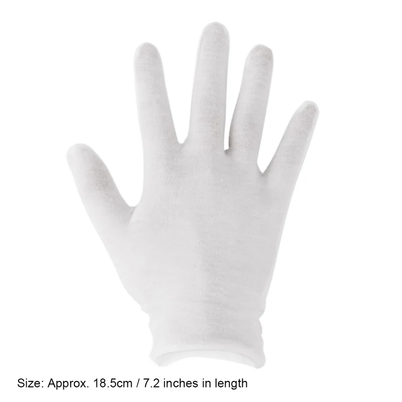 Reusable Cotton Gloves Elastic Soft Gloves Dry Hand Moisturizing Cosmetic Eczema Hand Spa Coin Jewelry Inspection cotton gloves
