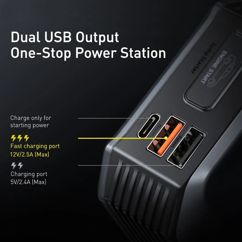 Baseus 1200a Auto Starthilfe Power Bank 12000mah tragbare Batteries tation  für 2,5 l/6l Auto