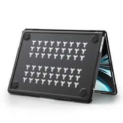 Sleek Protective Laptop Case with Foldable Kickstand - Full Coverage - Pro13 A1706 A1708 (Black Through)